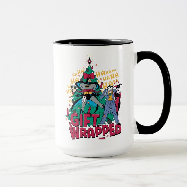 Batman | Batman & Robin Gift Wrapped To XMas Tree Mug (Right)