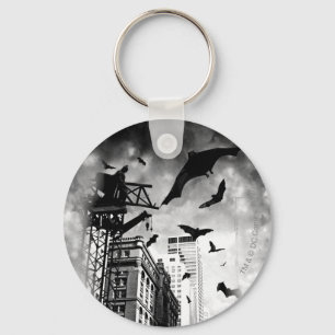 Batman   Bats Flying Through Gotham Keychain