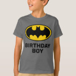 Batman | Birthday Boy T-Shirt<br><div class="desc">Celebrate your little hero’s big day with this Batman Birthday Boy T-shirt! Featuring the iconic Bat logo in bold black and yellow alongside dynamic text, this shirt is perfect for adding superhero style to any birthday celebration. Made from soft, high-quality fabric, it’s both comfortable and durable, ensuring the birthday boy...</div>