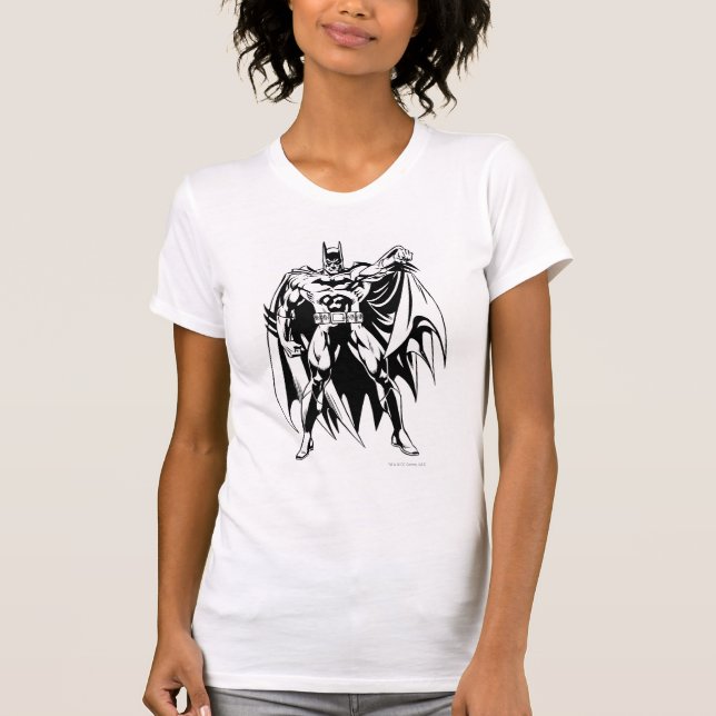 Batman Black and White Front T-Shirt (Front)