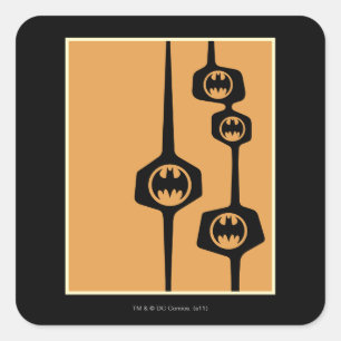 Batman Black Orange Frame Square Sticker