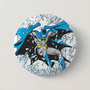 Batman Bursts Through Glass 2 Inch Round Button