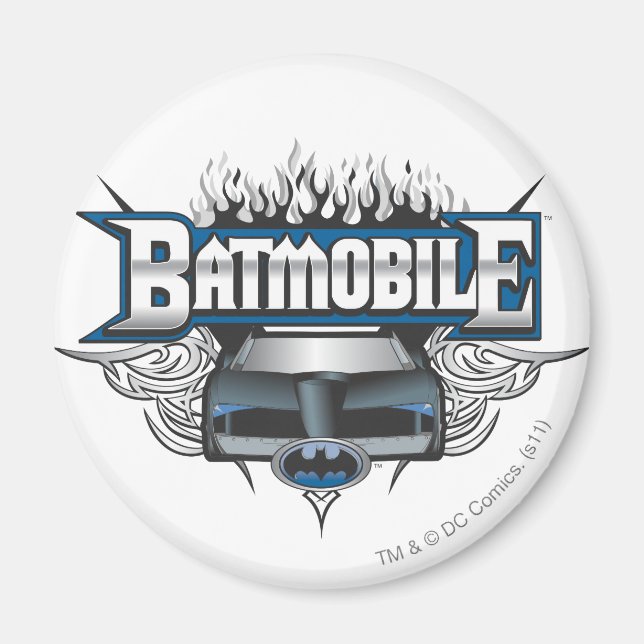 Batman Car and Flames Magnet (Front)