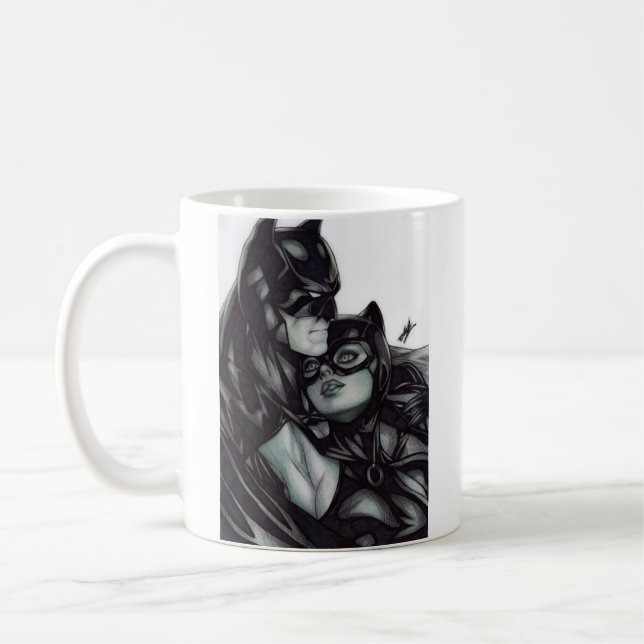 Batman & Catwoman ~ Bruce wayne & Selina Kyle Coffee Mug (Left)