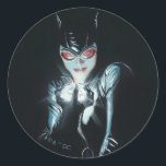Batman Catwoman Faces of Evil Cover Illustration Classic Round Sticker<br><div class="desc">Catwoman is illuminated by the stunning diamond she holds in her claws! Grab this iconic illustration on an art print,  tote bag,  or many more customizable Zazzle products perfect for gifting or treating yourself!</div>