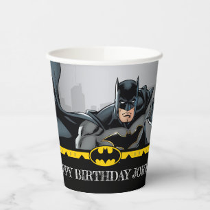 Batman   Chalkboard Happy Birthday Paper Cups