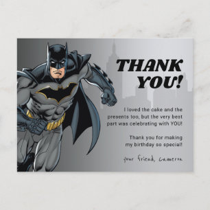 Batman   Chalkboard Happy Birthday Thank You Postcard