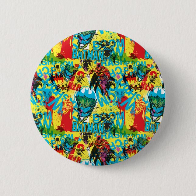 Batman Colour Code Pattern 1 2 Inch Round Button (Front)