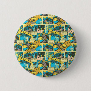 Batman Comic Capers Pattern 2 2 Inch Round Button