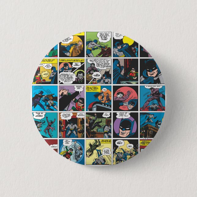 Batman Comic Panel 5x5 2 Inch Round Button (Front)