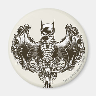 Batman Cowl and Skull Crest Magnet