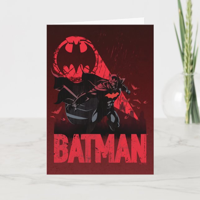 Batman Crimson Bat Signal Card (Front)