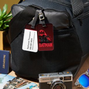 Batman Crimson Bat Signal Luggage Tag