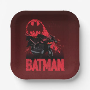 Batman Crimson Bat Signal Paper Plate