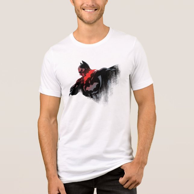Batman Crimson Batarang Tri-Blend Shirt (Front)