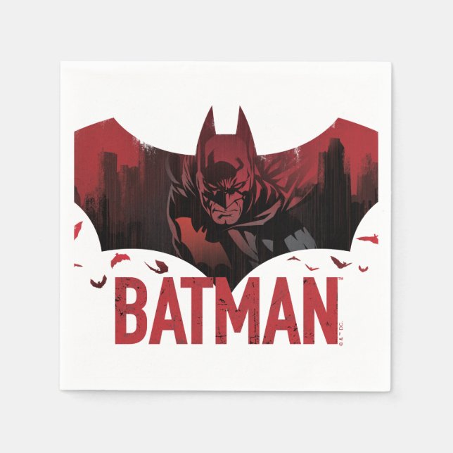 Batman Crimson Gotham Icon Napkin (Front)