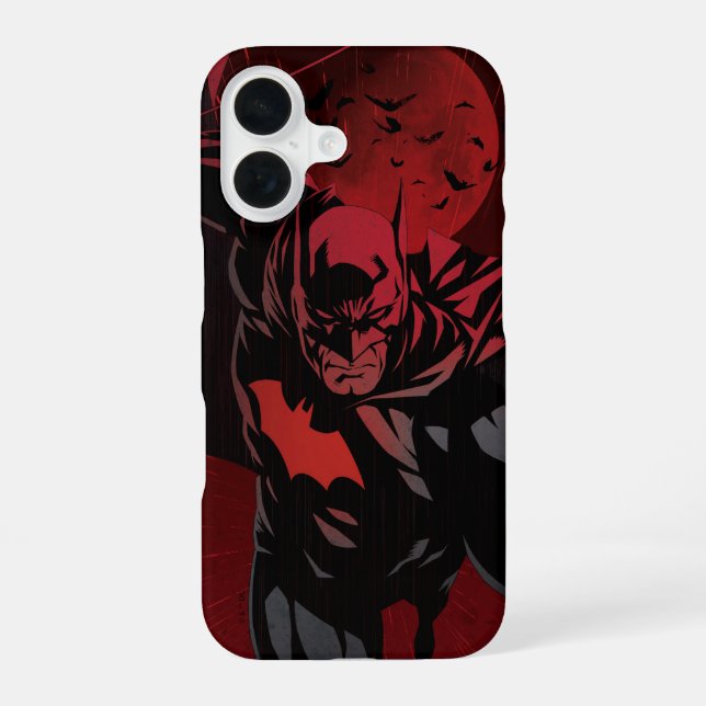 Batman Crimson Leap iPhone 16 Case (Back)