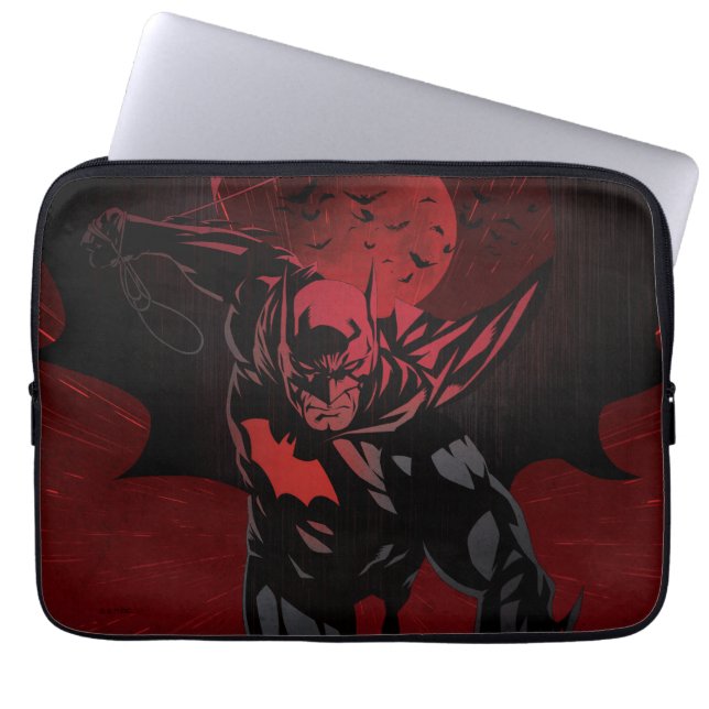 Batman Crimson Leap Laptop Sleeve (Front)