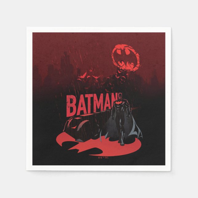 Batman Crimson Rain Napkin (Front)