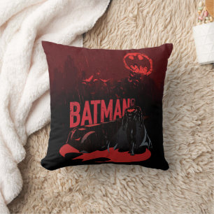 Batman Crimson Rain Throw Pillow