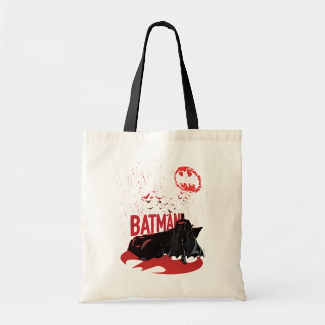 Batman Crimson Rain Tote Bag (Front)