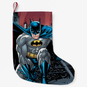 Batman Crouches 2 Small Christmas Stocking