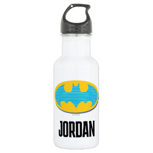 Batman   Cyan Stripes Symbol 532 Ml Water Bottle
