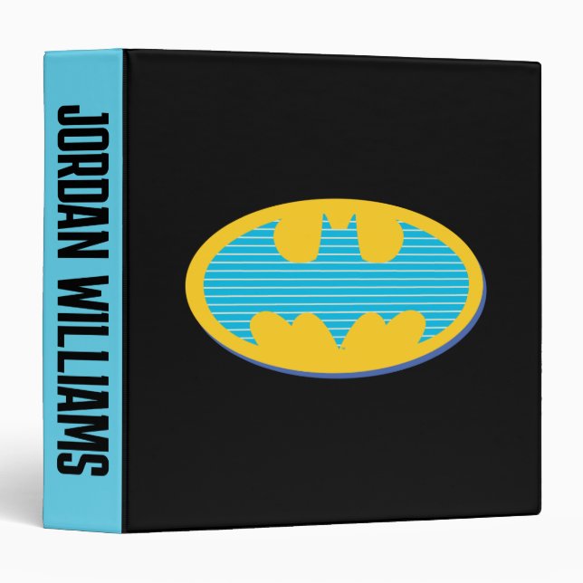 Batman | Cyan Stripes Symbol Binder (Front/Spine)
