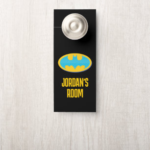 Batman Cyan Stripes Symbol Door Hanger