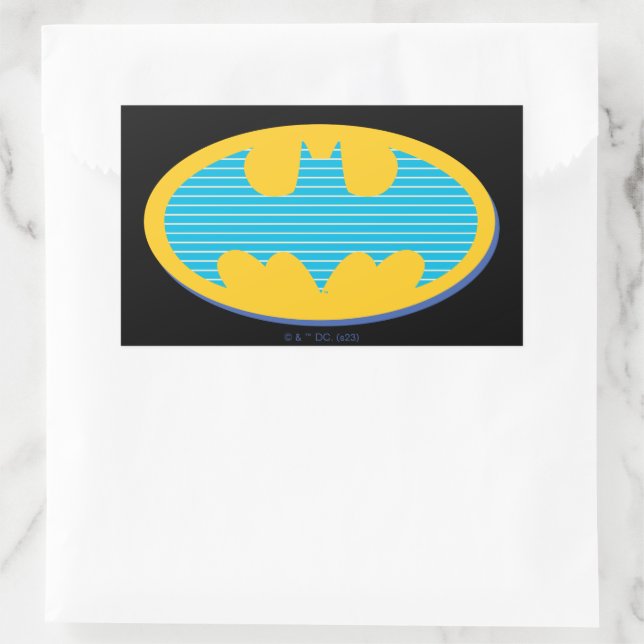 Batman | Cyan Stripes Symbol Sticker (Bag)