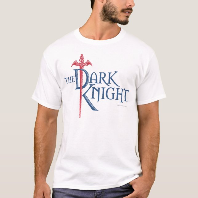 Batman Dark Knight | Name Red Sword Logo T-Shirt (Front)