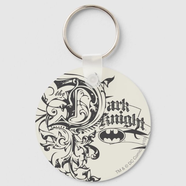 Batman Dark Knight | Ornate Logo Keychain (Front)