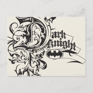 Batman Dark Knight Ornate Logo Postcard