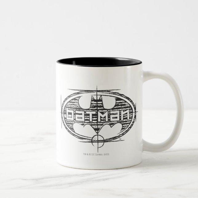 Batman | Draft Logo Two-Tone Coffee Mug (Right)