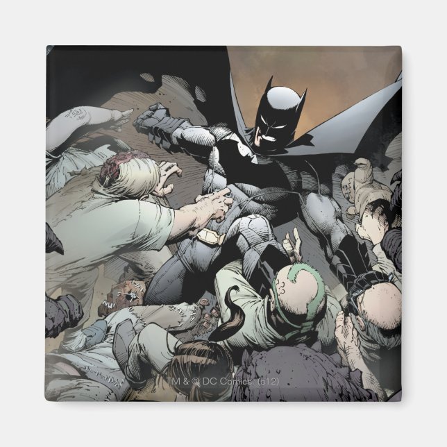 Batman Fighting Arch Enemies Magnet (Front)