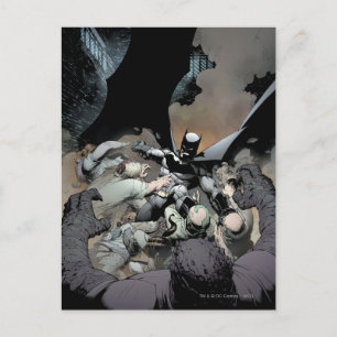 Batman Fighting Arch Enemies Postcard