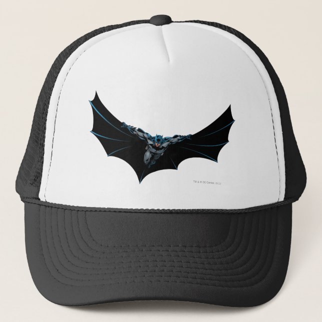 Batman flys with large cape trucker hat (Front)