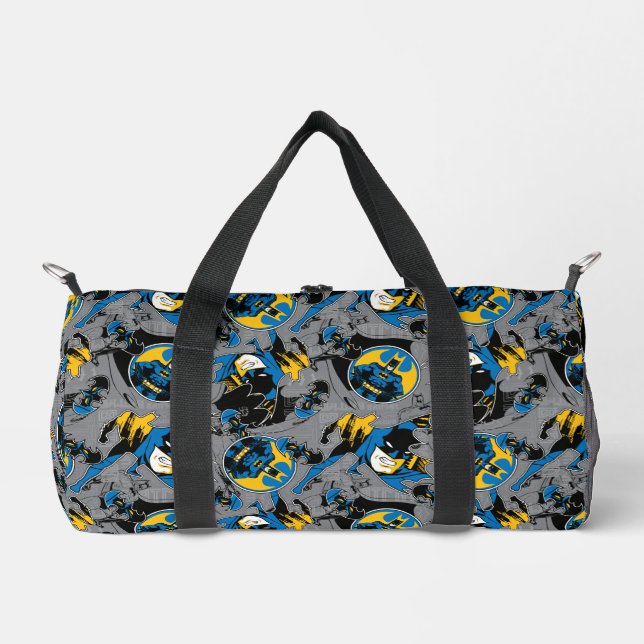 Batman Full Throttle Toss Pattern Duffle Bag (Front)