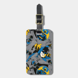 Batman Full Throttle Toss Pattern Luggage Tag