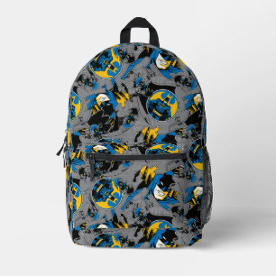 Batman Full Throttle Toss Pattern Printed Backpack