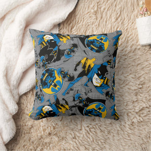 Batman Full Throttle Toss Pattern Throw Pillow