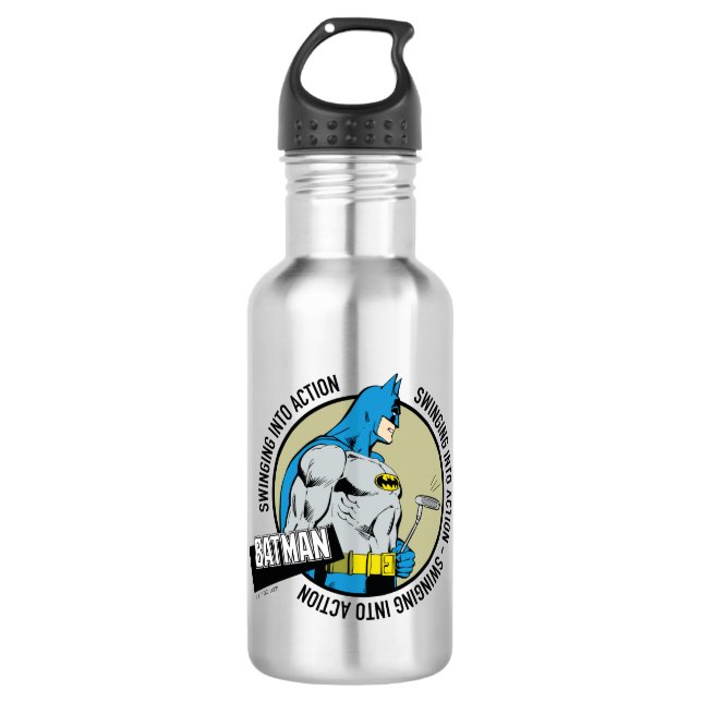 Batman Golfing - Swinging Into Action 532 Ml Water Bottle (Front)