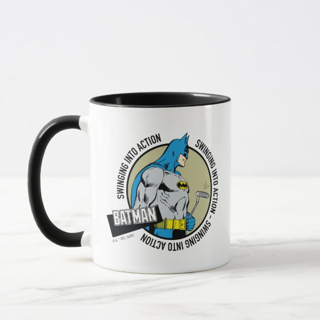 Batman Golfing - Swinging Into Action Mug (Left)