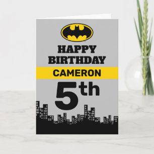 Batman Gotham City   Birthday   Add Age and Name Card