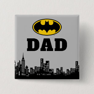 Batman - Gotham City   Birthday Dad 2 Inch Square Button