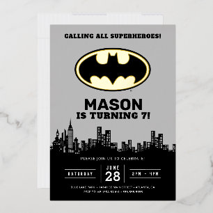 Batman - Gotham City   Invitation d'anniversaire