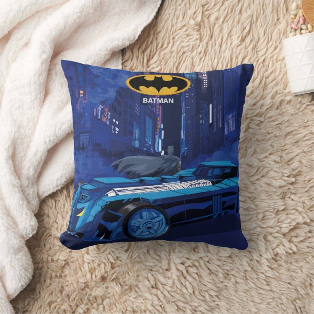 Batman Gotham City Night Patrol Throw Pillow (Blanket)