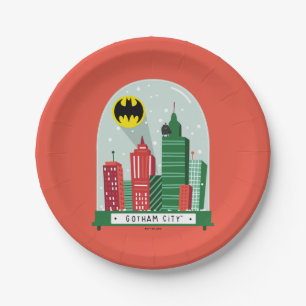 Batman Gotham City™ Snow Globe Graphic Paper Plate