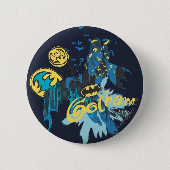 Batman Gotham Guardian Notebook Sketch 2 Inch Round Button (Front)