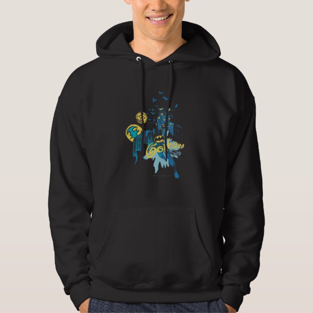 Batman Gotham Guardian Notebook Sketch Hoodie (Front)